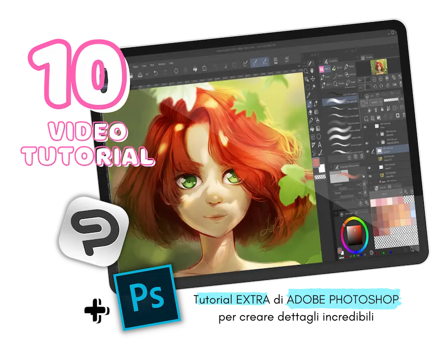 ipad con disegno ragazza capelli rossi e scritte ipad con disegno ragazza capelli rossi e scritte