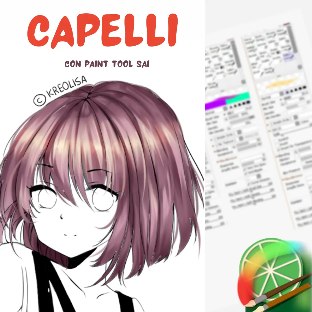 set pennelli capelli paint tool sai