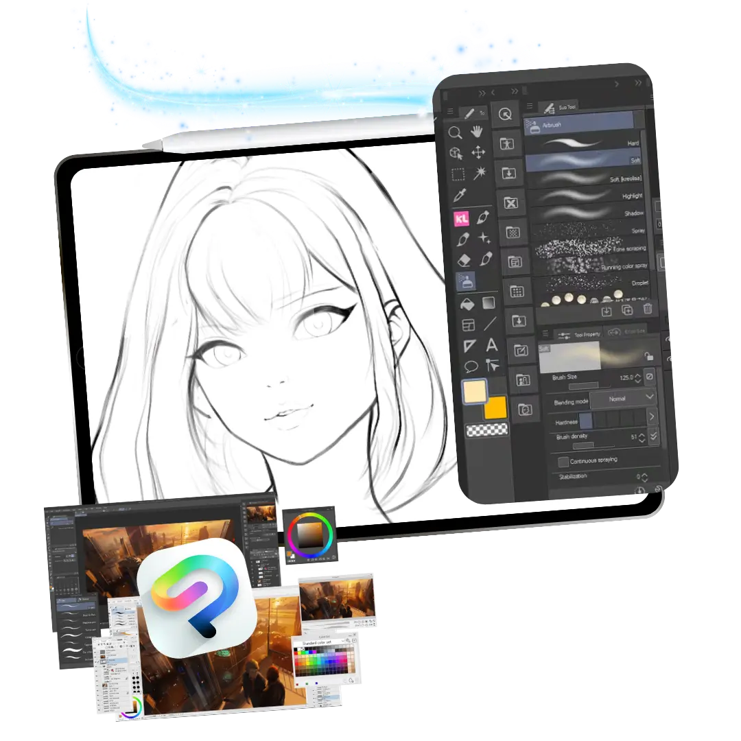 creare bozza e lineart in digitale - kreolisa